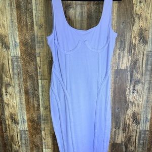 Fashionova lavender back less dress
